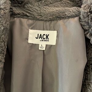 Jack by BB Dakota Charcoal Faux Fur Jacket
